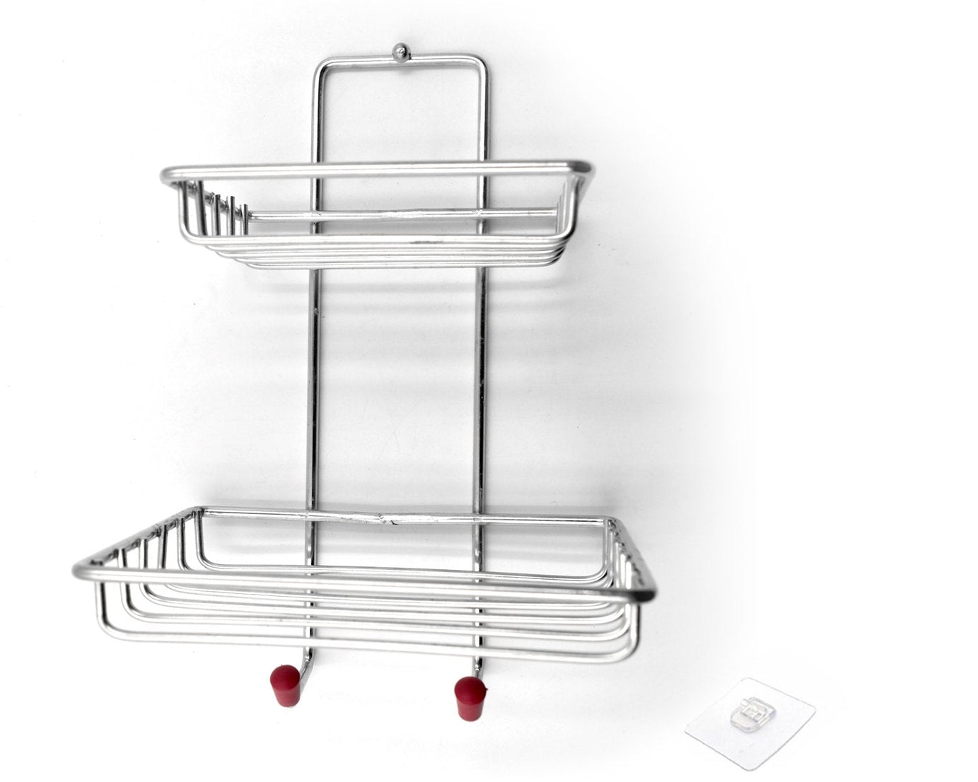 Soap rack with dual hooks for home use