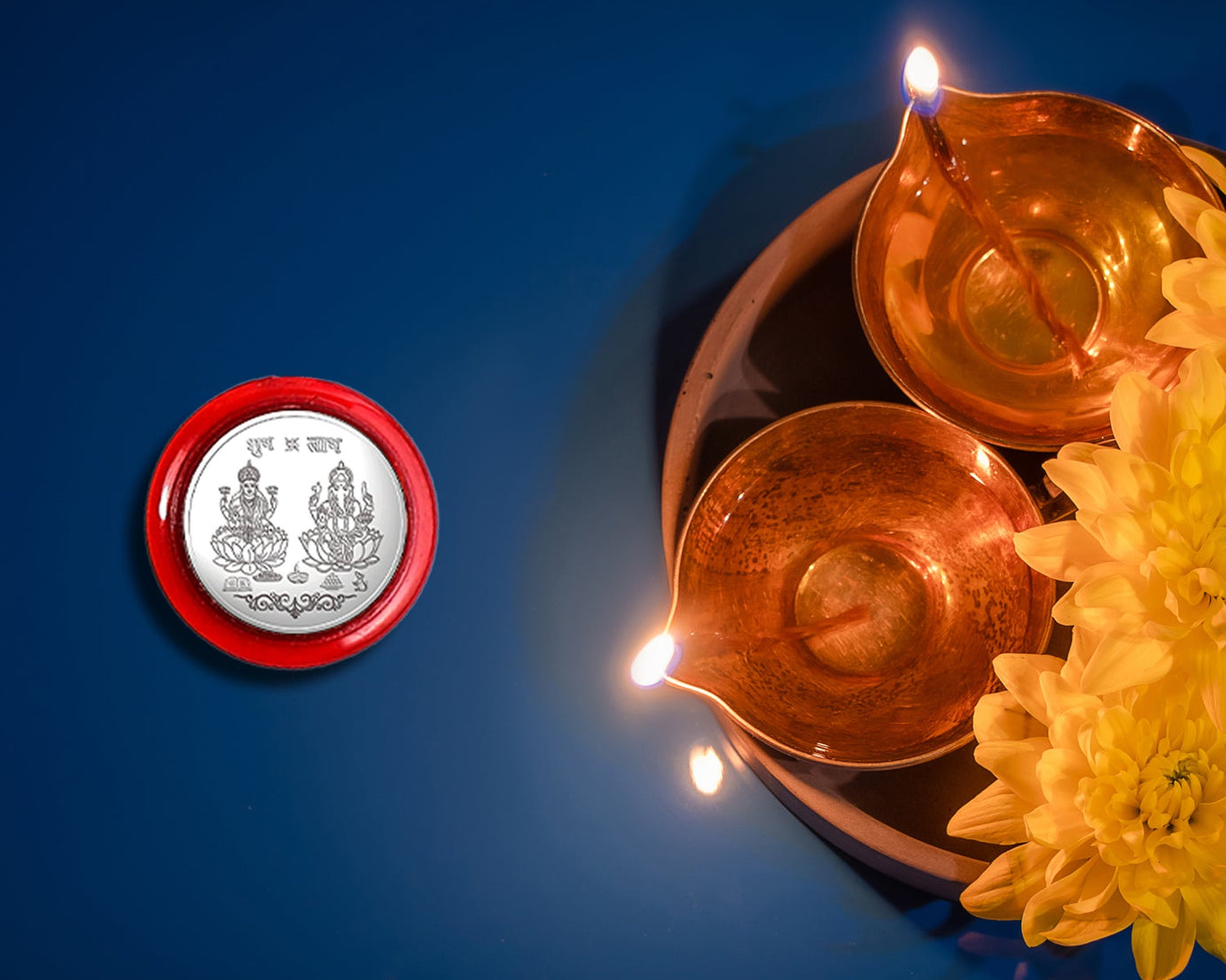 Silver color Coin for Gift & Pooja (Metal is not silver)