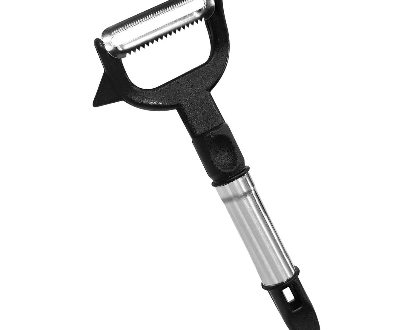 Peeler in use with julienne vegetables