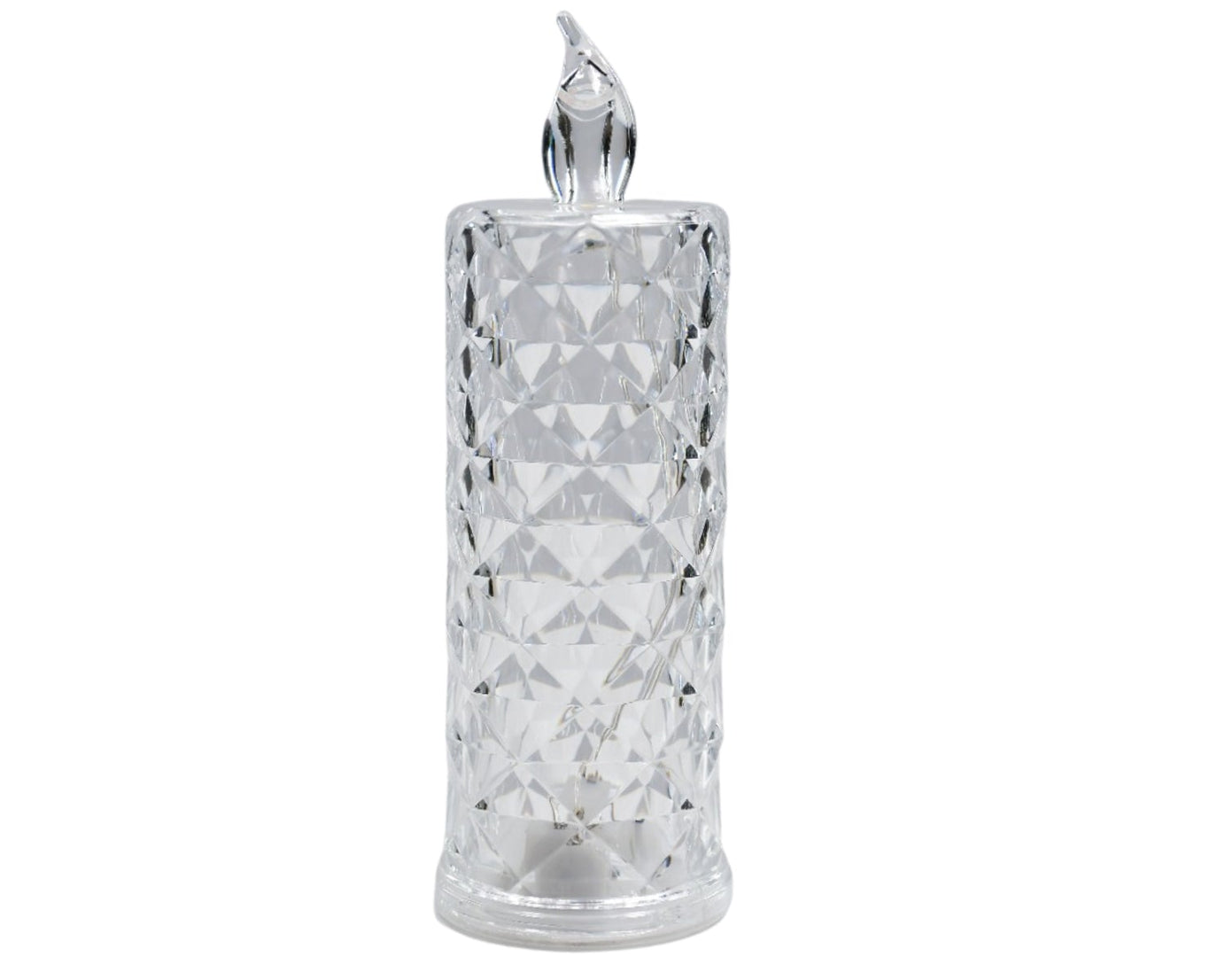 Crystal rose candles for decorative home use.