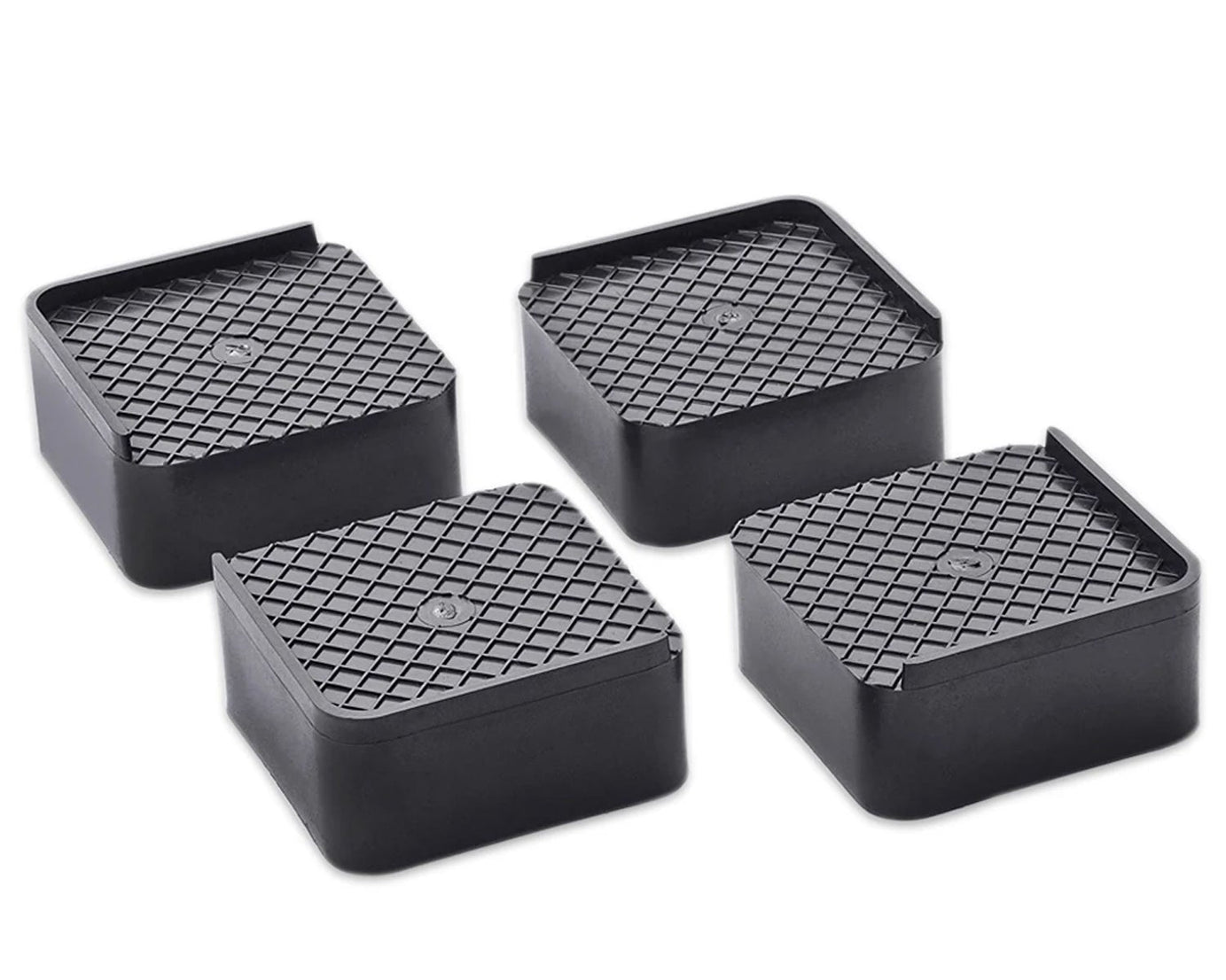 Set of 4 heavy-duty base stands for cupboard, refrigerator, or sofa.