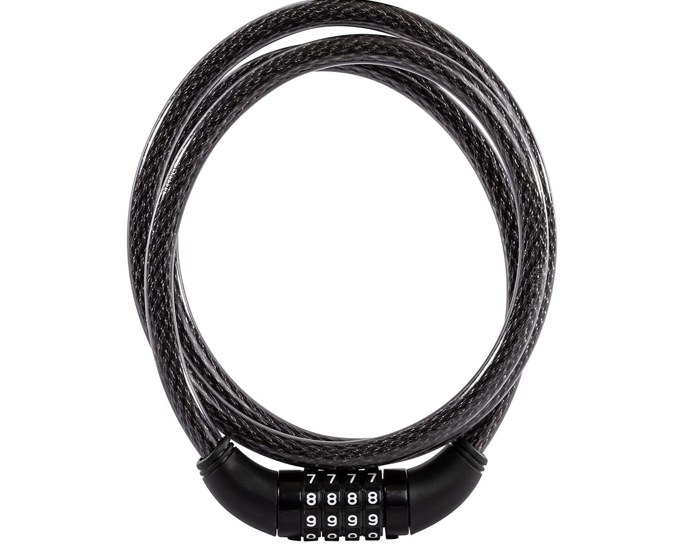 Heavy-duty plastic combination lock for helmets