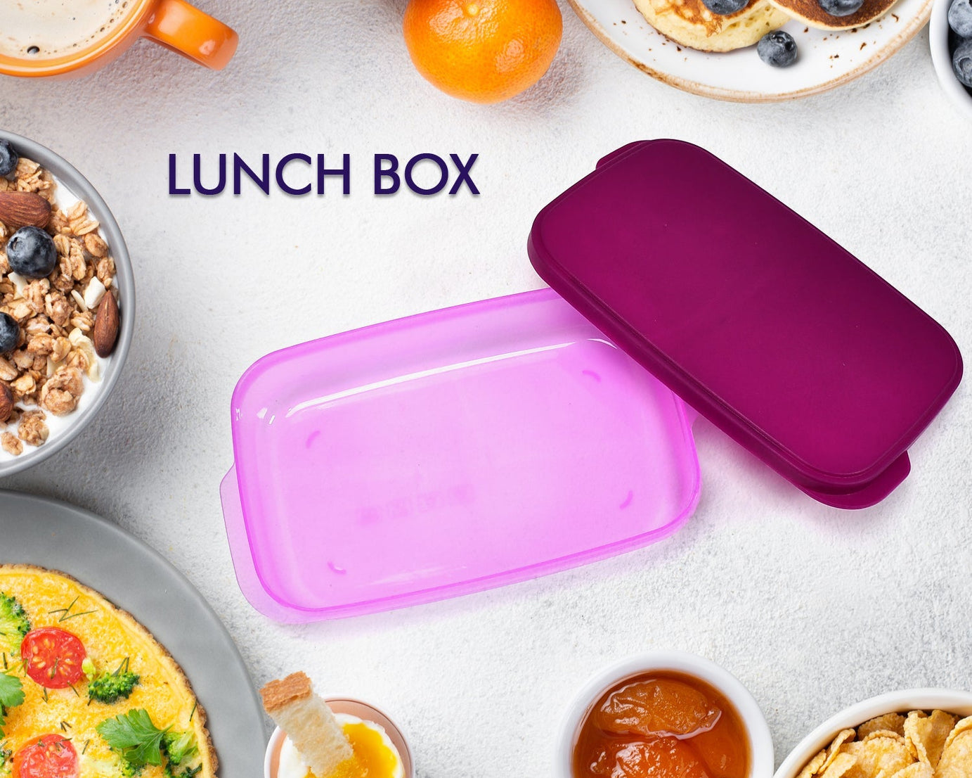 Durable lunch box designed for school and work.
