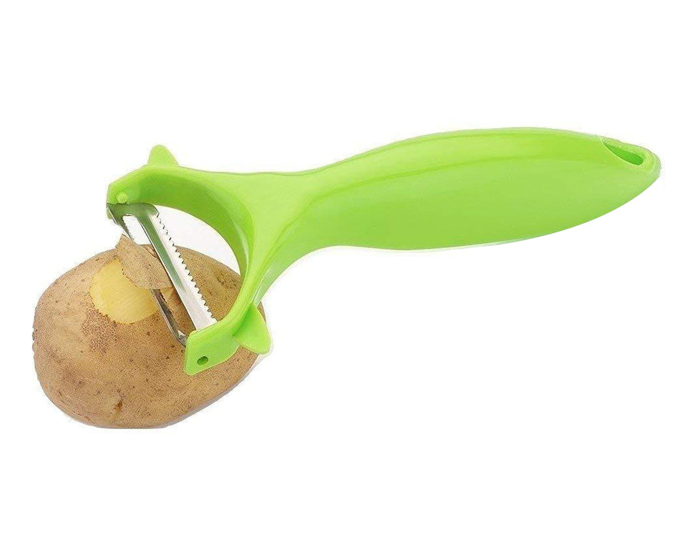 Efficient stainless steel vegetable and fruit peeler for smooth and quick peeling.