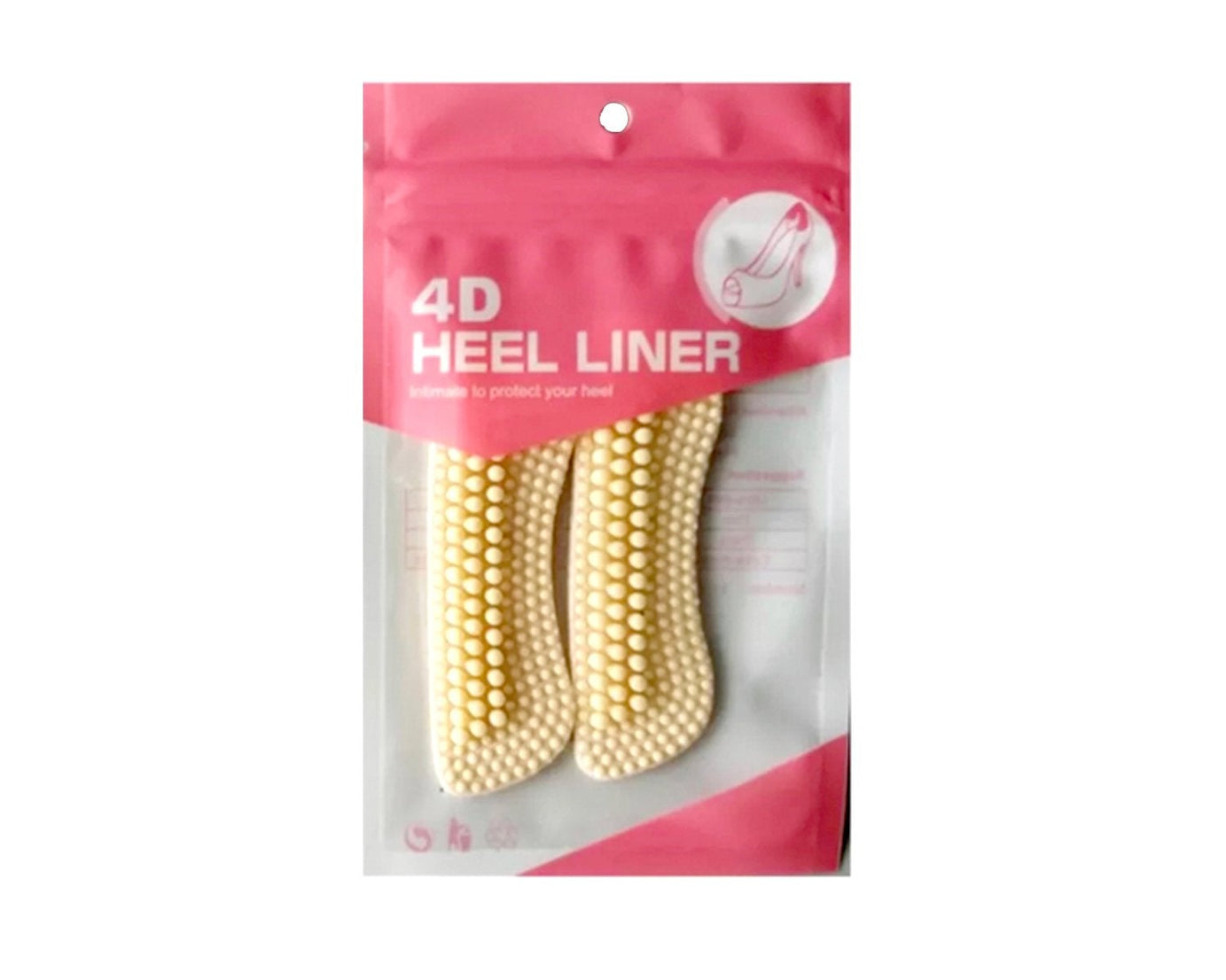 Shoe heel insoles with fabric cushion support