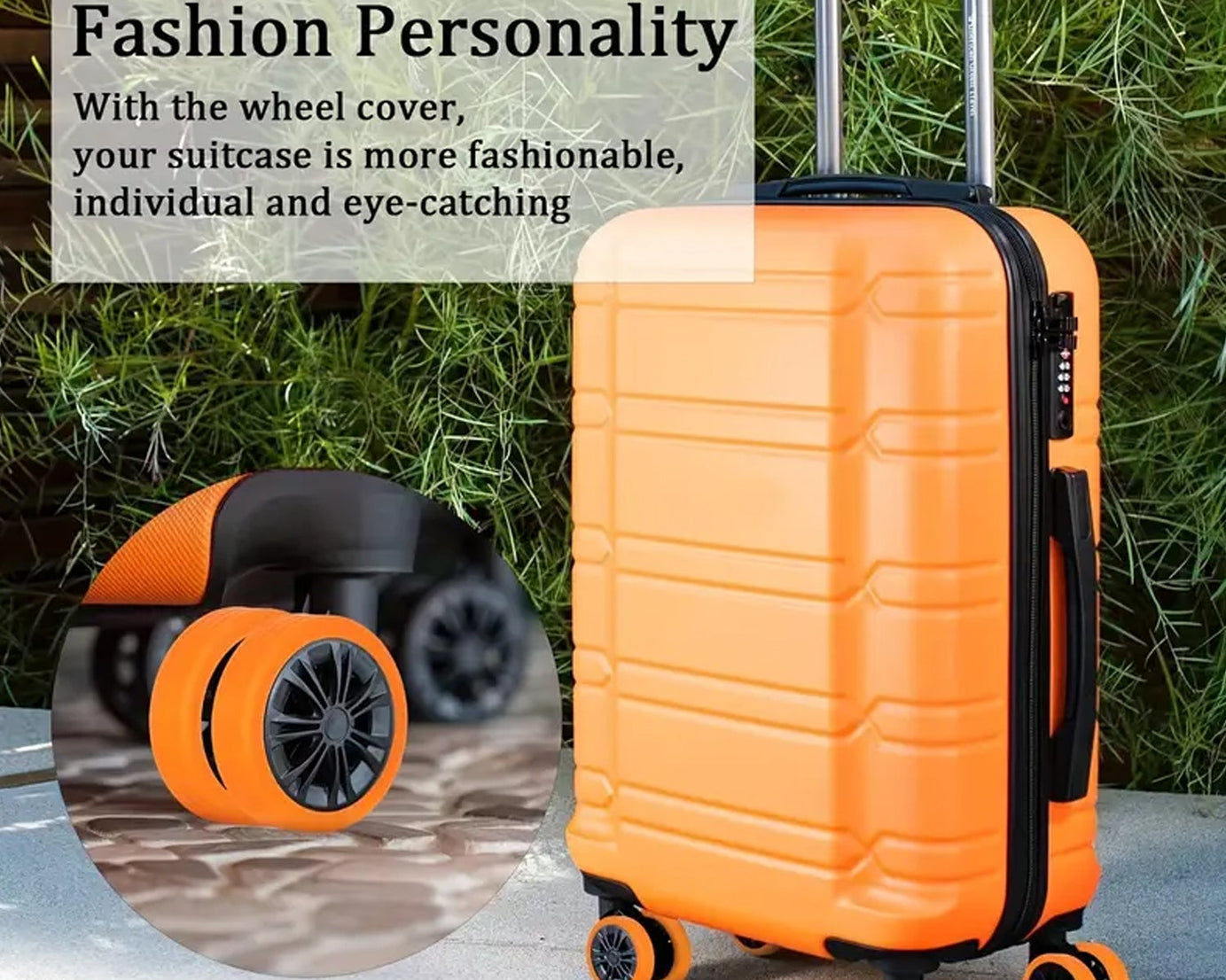 Luggage Wheel Covers, 4 Pcs Luggage Wheel Covers For Suitcase, Reduce Noise For Travel Luggage Suitcase, Silicone Suitcase Wheels Cover, For Protect Suitcase Wheels (4 Pc Set)