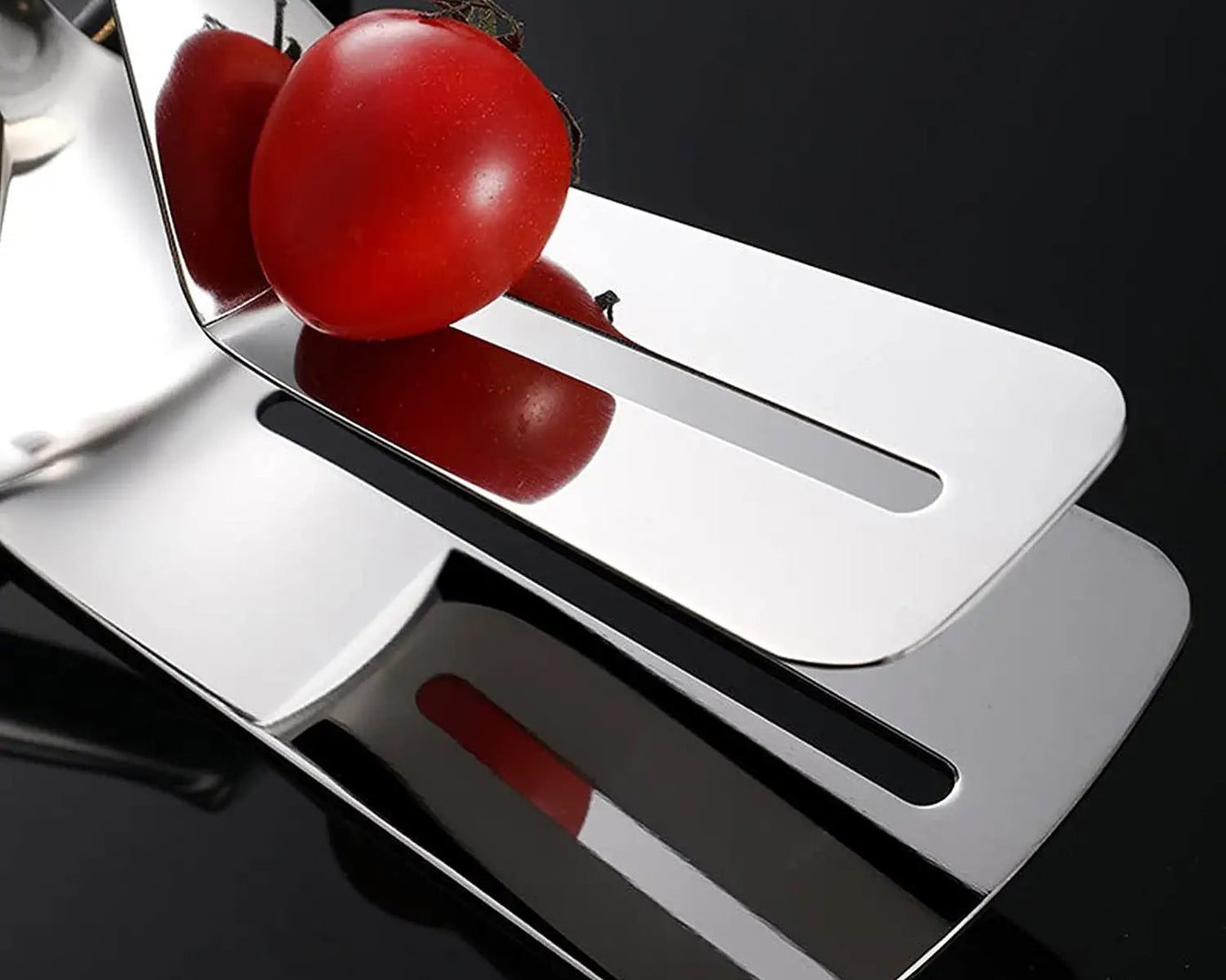 Heavy-duty stainless steel cooking tongs for BBQ and kitchen