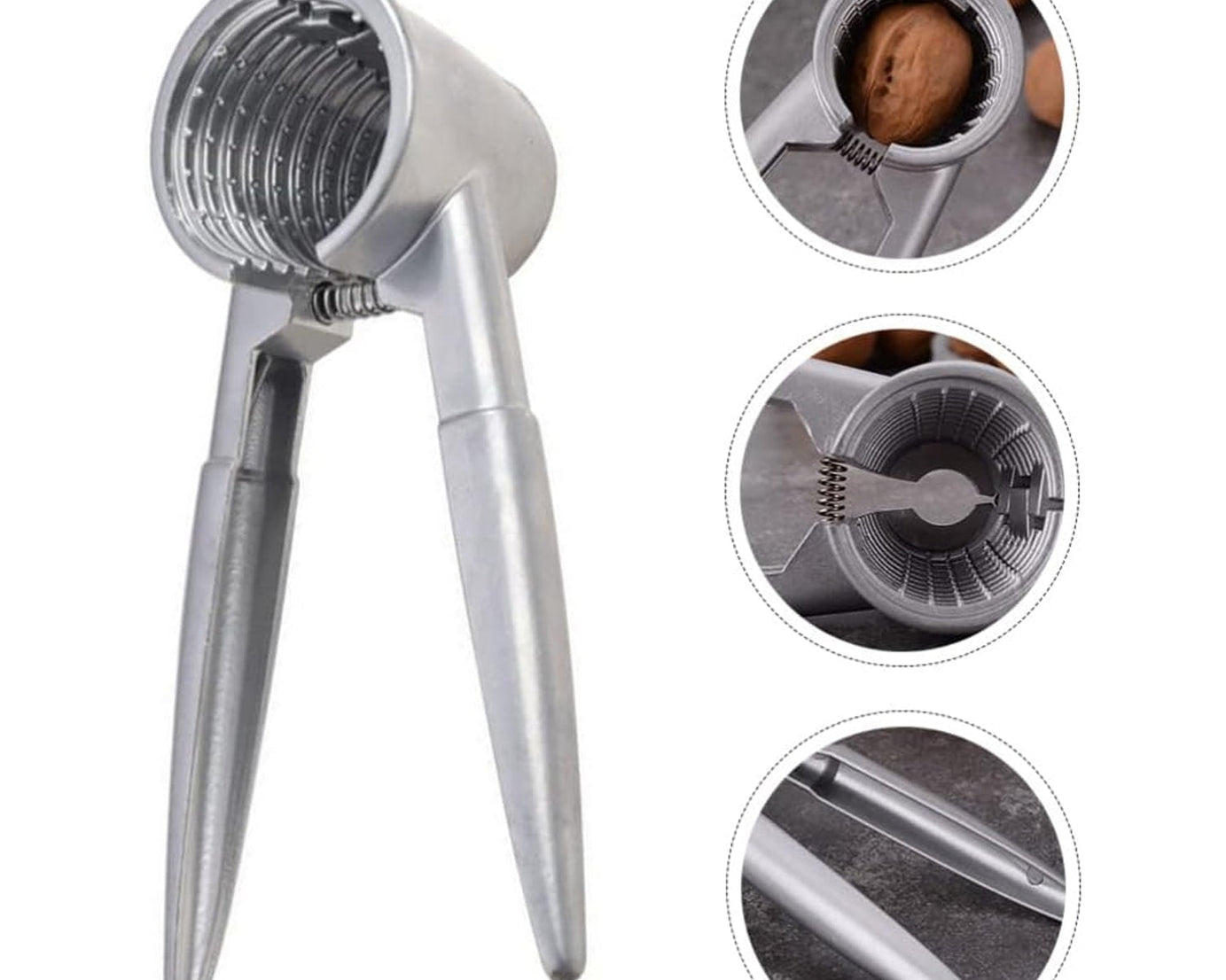 Walnut Cracker, Luxury Die Cast Stainless Alloy Nut Cutter Walnut Clamp Plier Portable Smart Walnut Akhrot Pincers Bottle Opener for Pecans, Almonds, Brazil Nuts