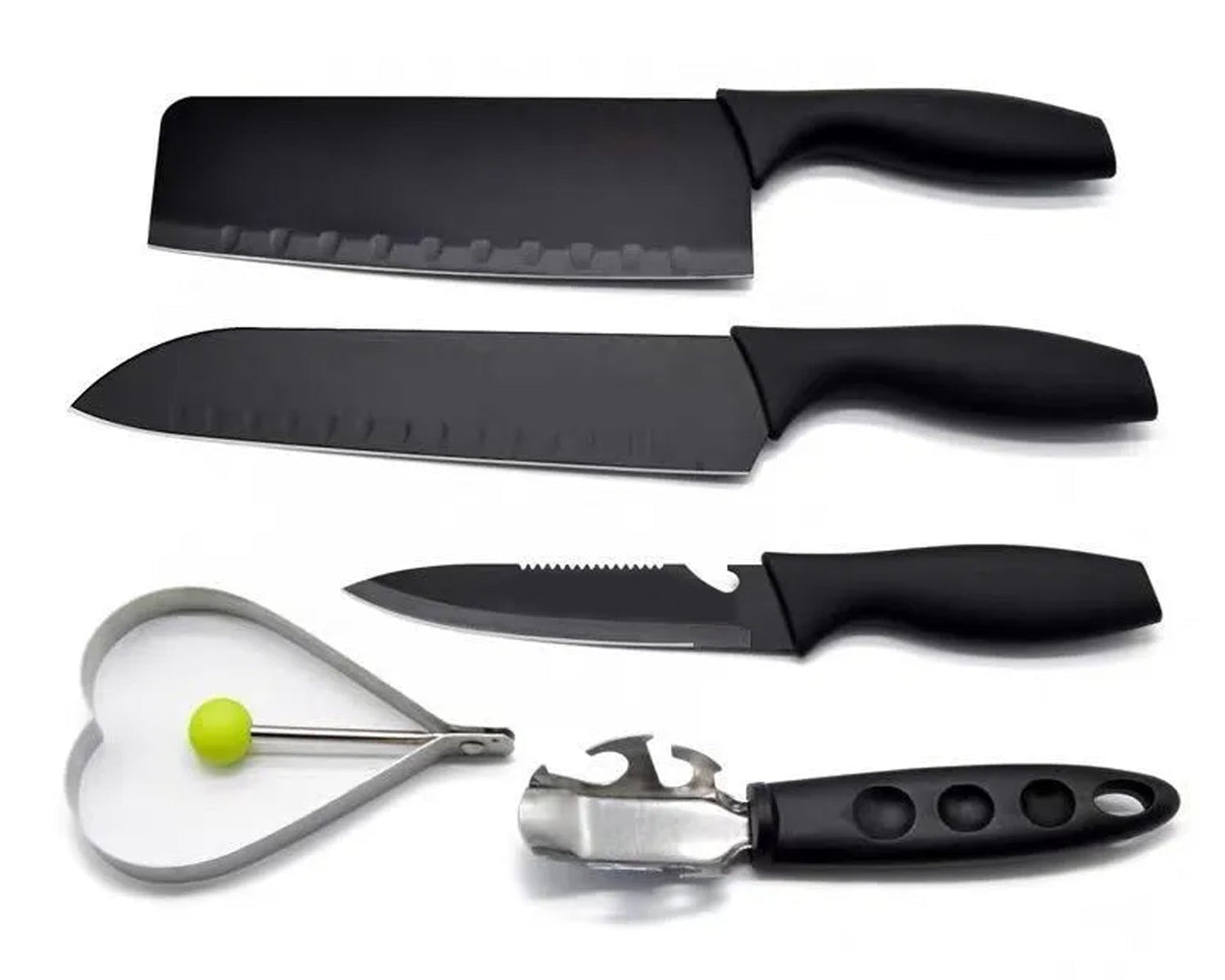 Kitchen knife set, including chef and utility knives