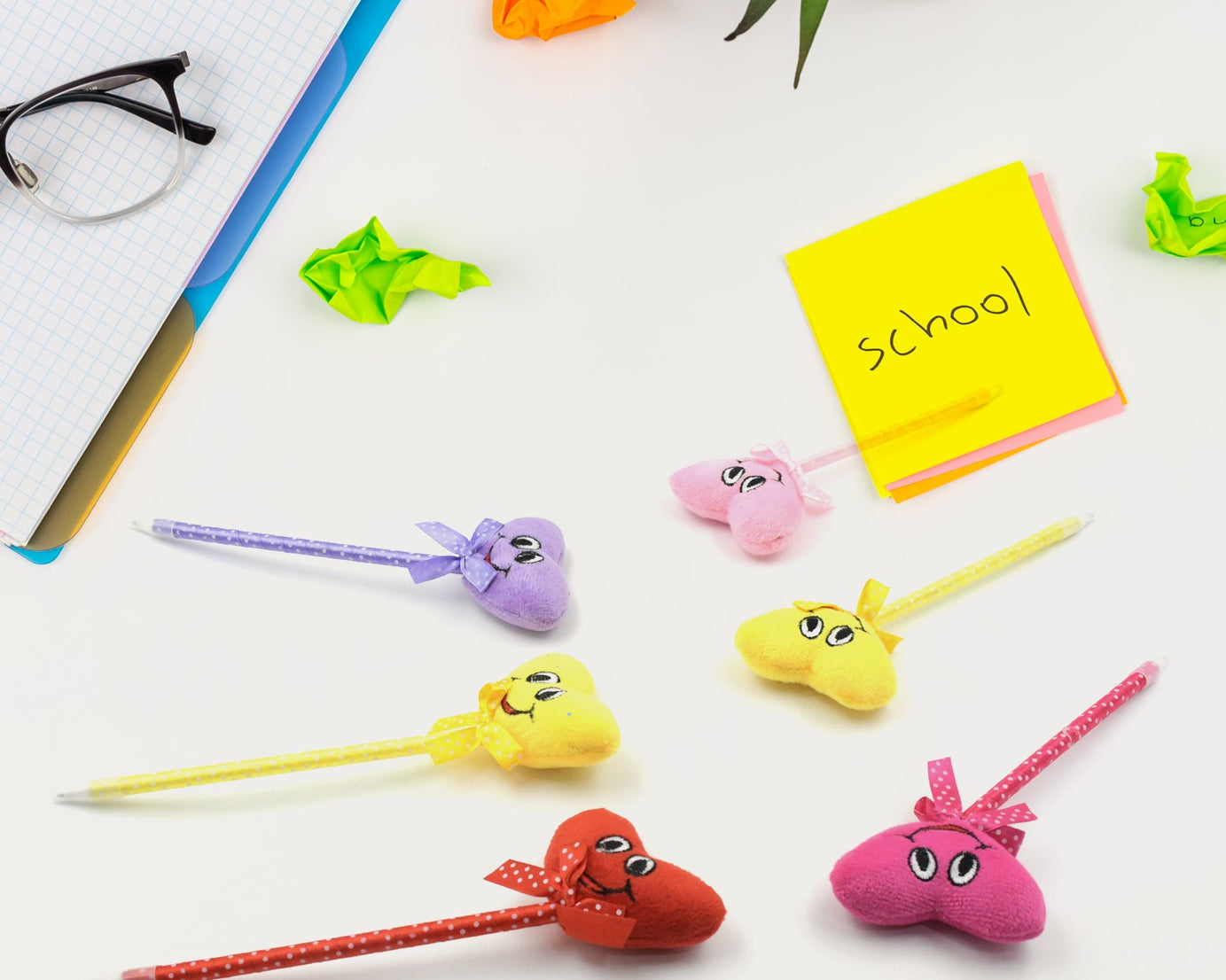 Cute Cartoon Shape & Heart Design Facy Writting Pen Attached Rattle | Ball Pen Smooth Writing For Wedding , Events & Multiuse Pen  Best Pen l Use for Kids (12 Pcs Set Mix Design & Color)