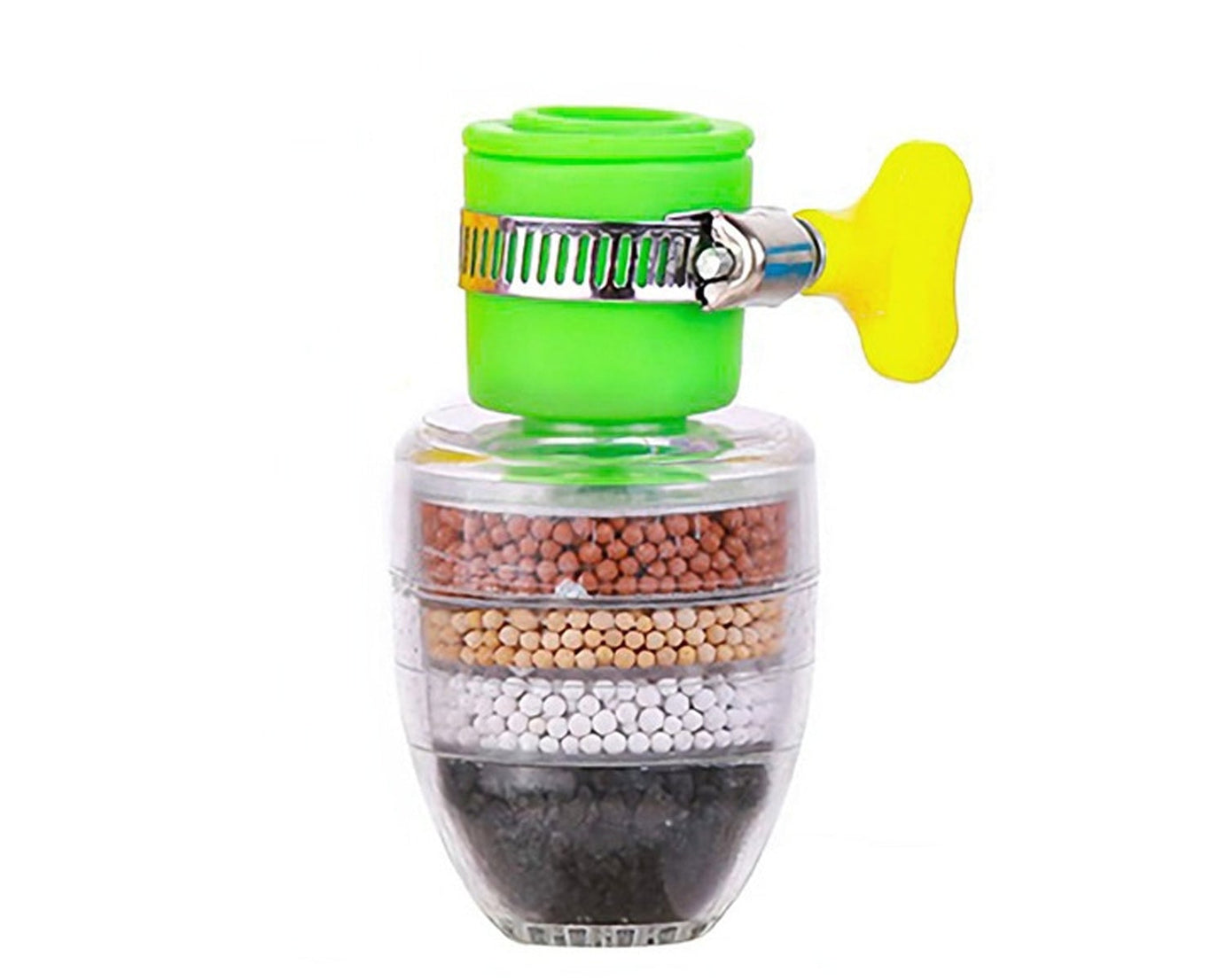 Six-layer water filter for faucets