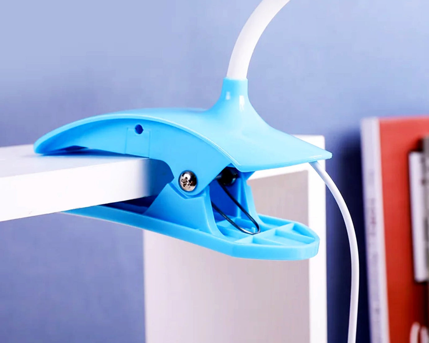 0271 Desk Lamp Adjustable Gooseneck USB Rechargeable 3 modes of Lighting, Reading Lamp for Dorm White, Study Desk lamp Suitable for Girls College Bedroom Reading