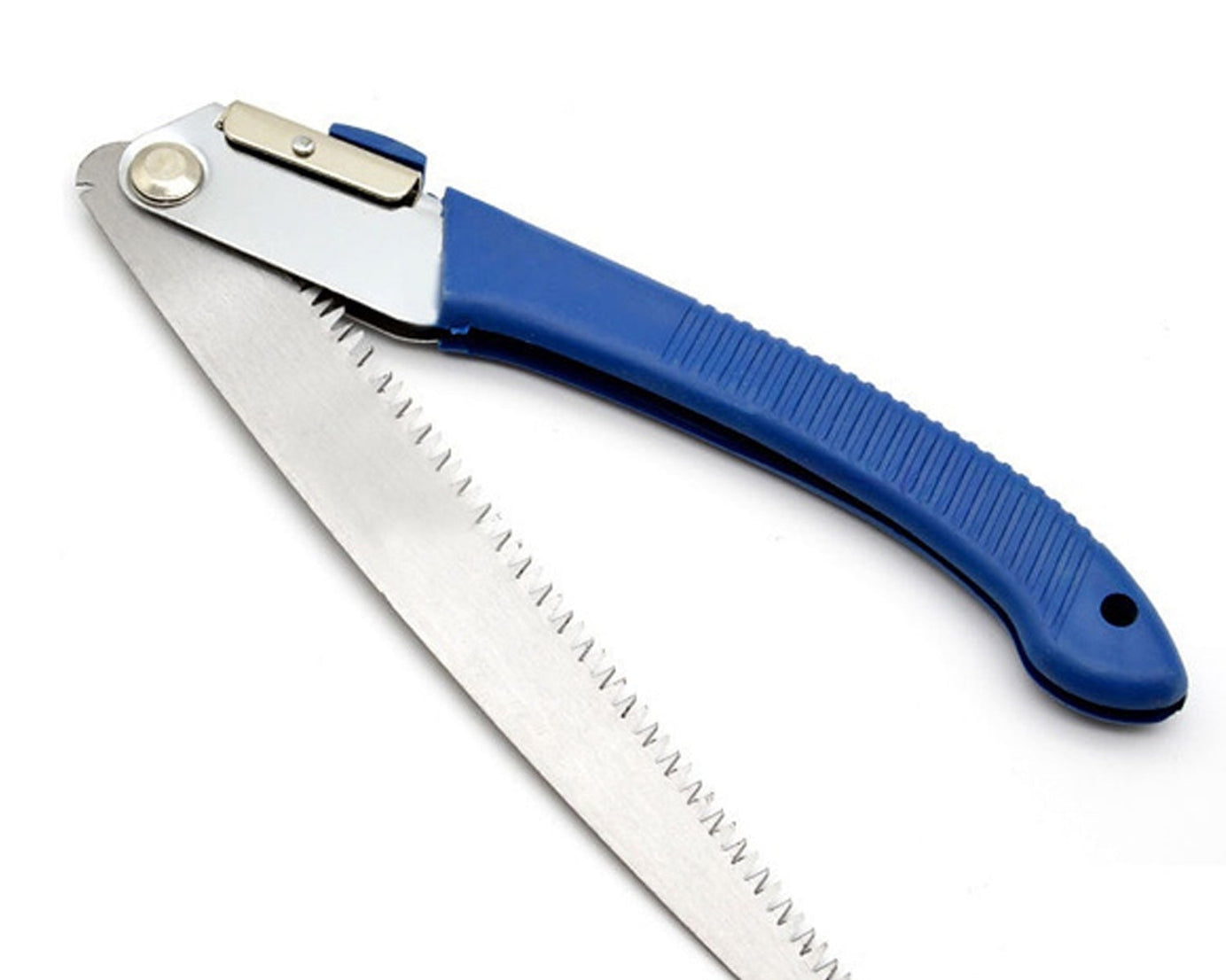 Outdoor logging saw with extended blade for heavy-duty cutting