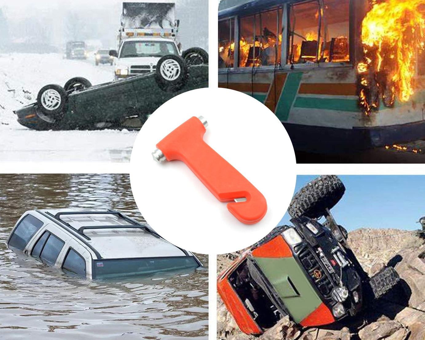 Car Safety Hammer,Emergency and Rescue Tool,Car Window Breaker and Seatbelt Cutter,Safety Hammer Emergency Rescue Tool,Car Window Breaking Seat Belt Cutter (1 Pc)