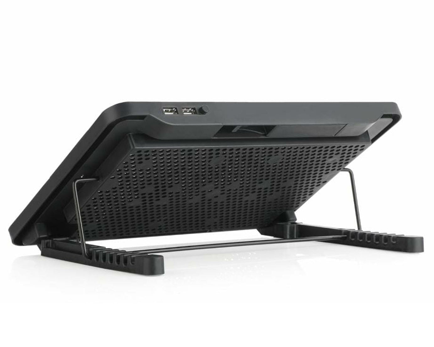 Laptop Cooler Cooling Pad with 2 Quiet Led Fans, Dual USB Ports, Portable Ultra Slim USB Powered 7 Heights Adjustable Laptop Stand for Gaming Laptop