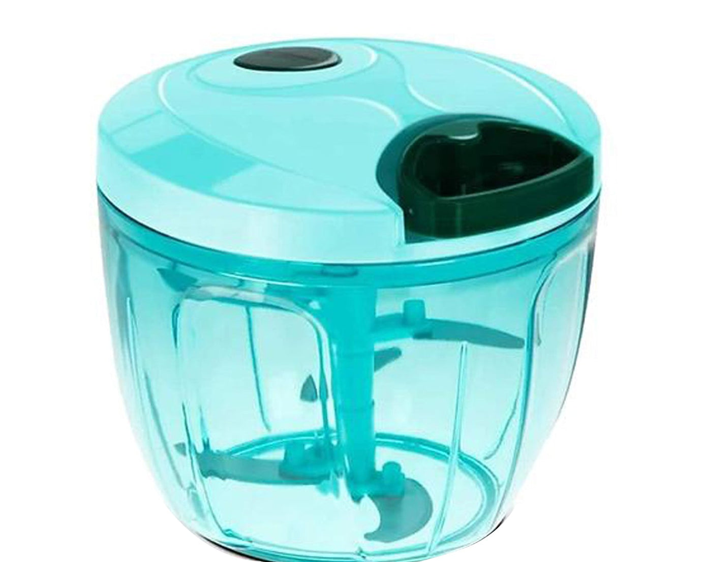 Compact hand-held chopper for vegetables with 5 sharp blades