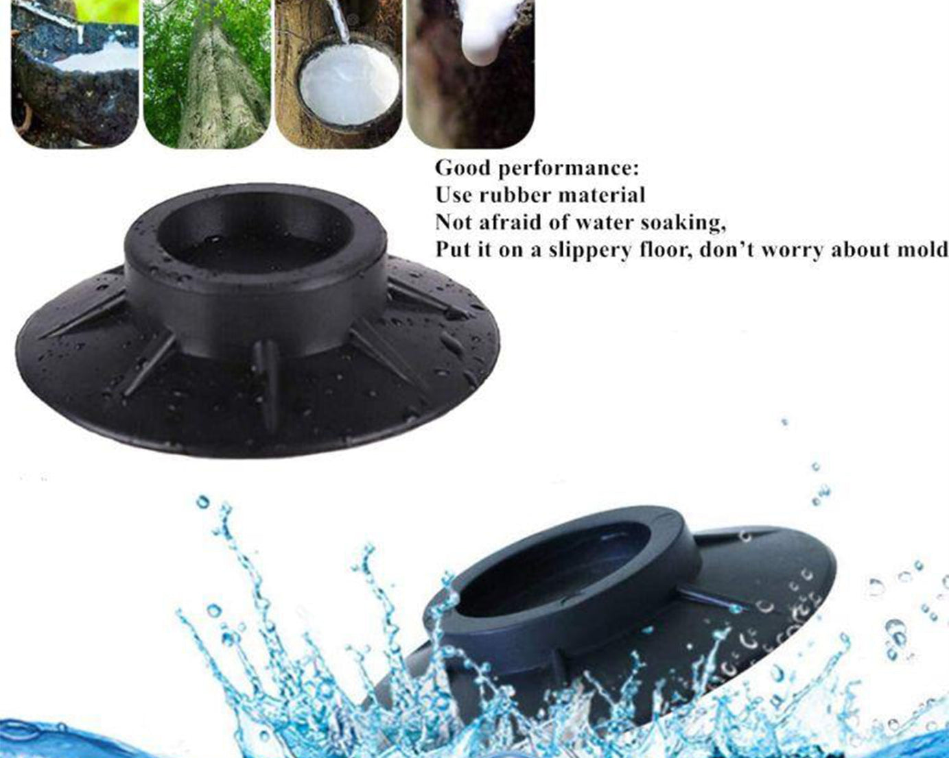 4 Pc Furniture Vibration Pad in use, preventing furniture movement and reducing noise