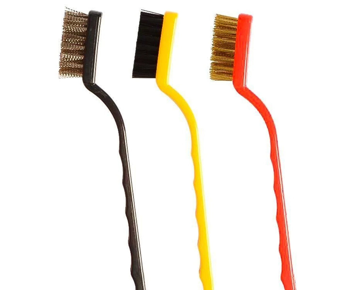 Brass, nylon, and steel brushes in mini set