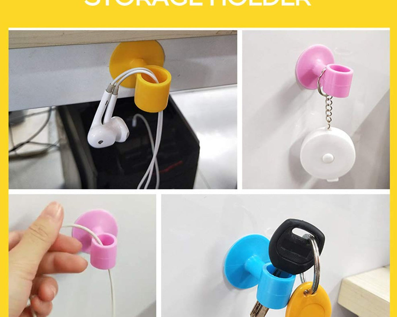 Anti-collision mini door stopper with silicone crash pad.