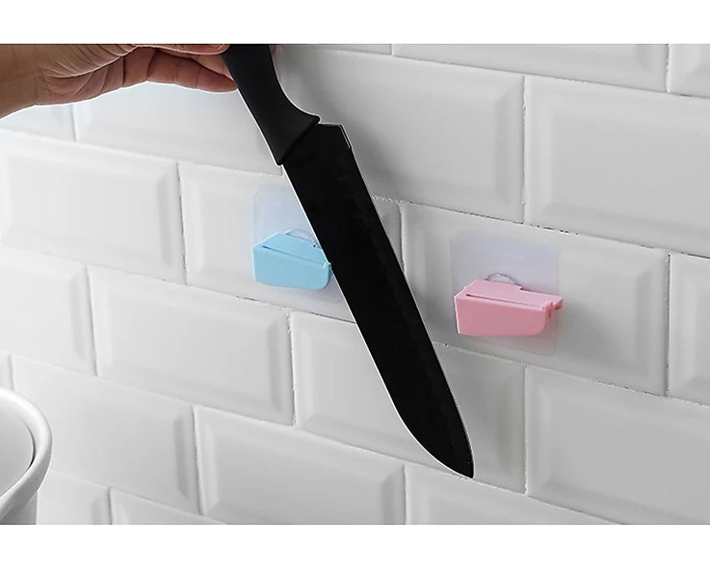 5733 Punch-free Wall Hanging Knife Holder / Stand, Knife Holder Kitchen Supplies Tool Holder Insert Knife Shelf Storage Rack (1 pc )