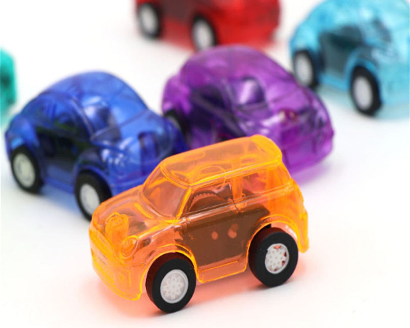 Small car toy with pull back action.