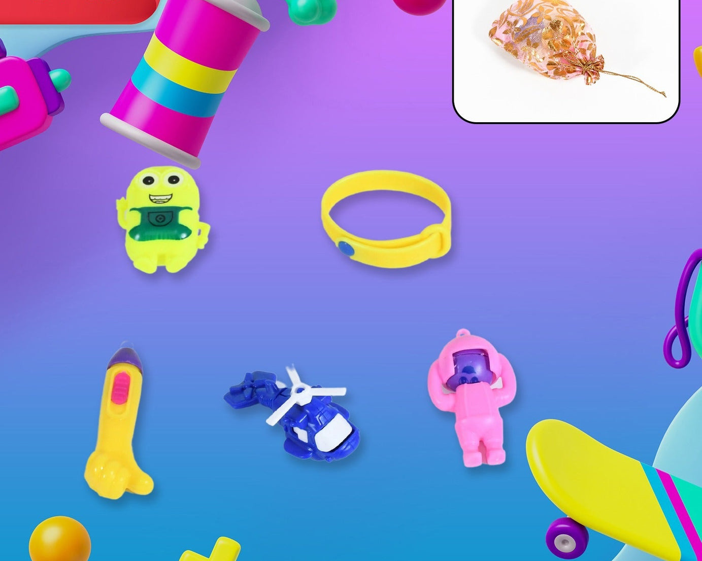 5Pc Toy Combo Kids Best Gift Set Combo Attractive & Unique Toy Combo 5Pc Colorful Toy Combo With Potli Bag