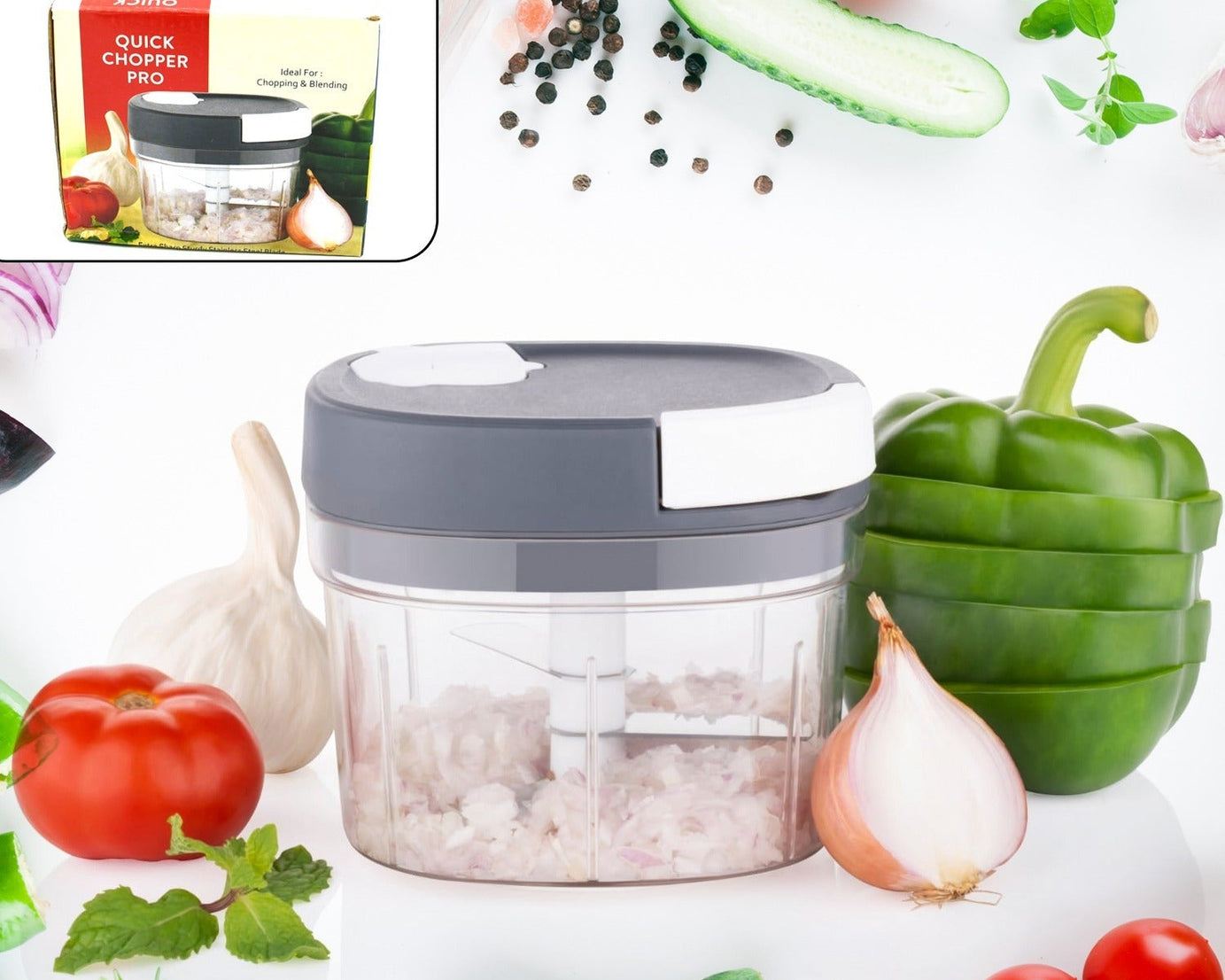 2673 Handy Chopper and Slicer Used Widely for chopping and Slicing of Fruits, Vegetables, Cheese Etc. Including All Kitchen Purposes