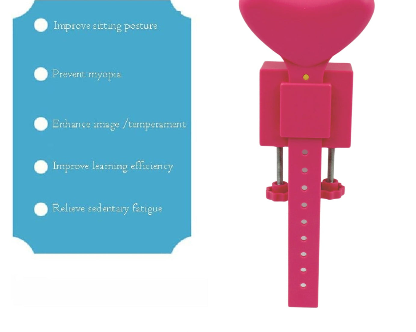 Student Sitting Posture Corrector Child Protector, Kids Sitting Posture Corrector for Reading Writing Adjustable Sitting Support Brace Eye Protection, School Gifts