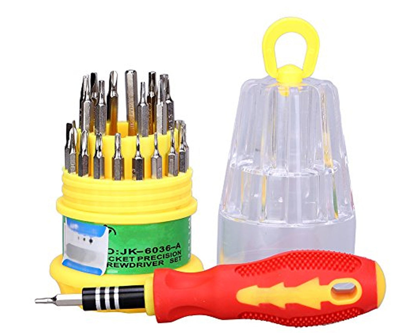 31 in 1 magnetic screwdriver tool kit for repairs.