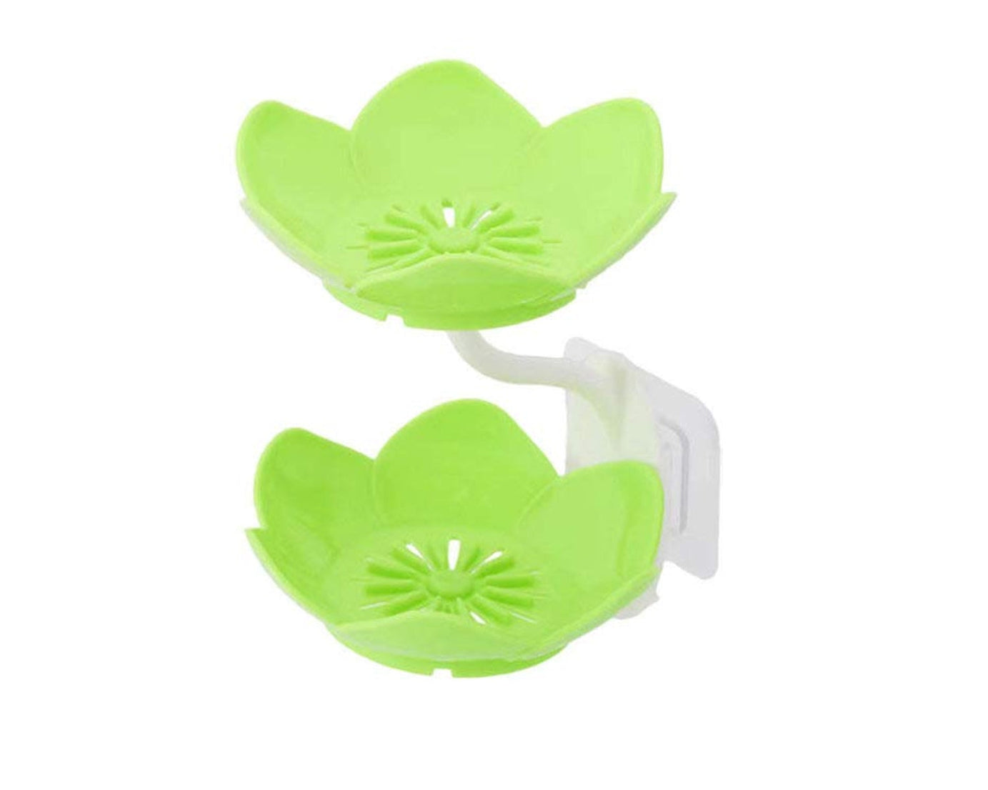 Dabble Layer Flower Self Draining Soap Dish Holder, Bathroom Shower Soap Holder Dish Storage Plate Tray for Bathroom, Kitchen, Bathtub
