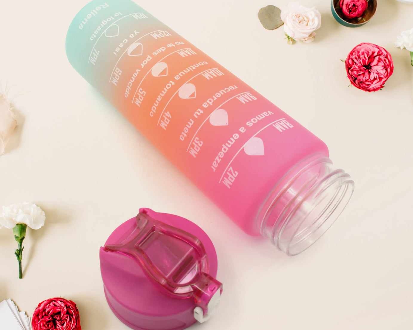 0286 Plastic Water Bottle 2 pc Different Size Bottle High Quality Water Bottle Plastic Water Bottle BPA-Free & Leak-Proof!  Cartoon Printed Design for Kids' School, For Fridge, Office, Sports, School, Gym, Yoga (2 Pc Set)