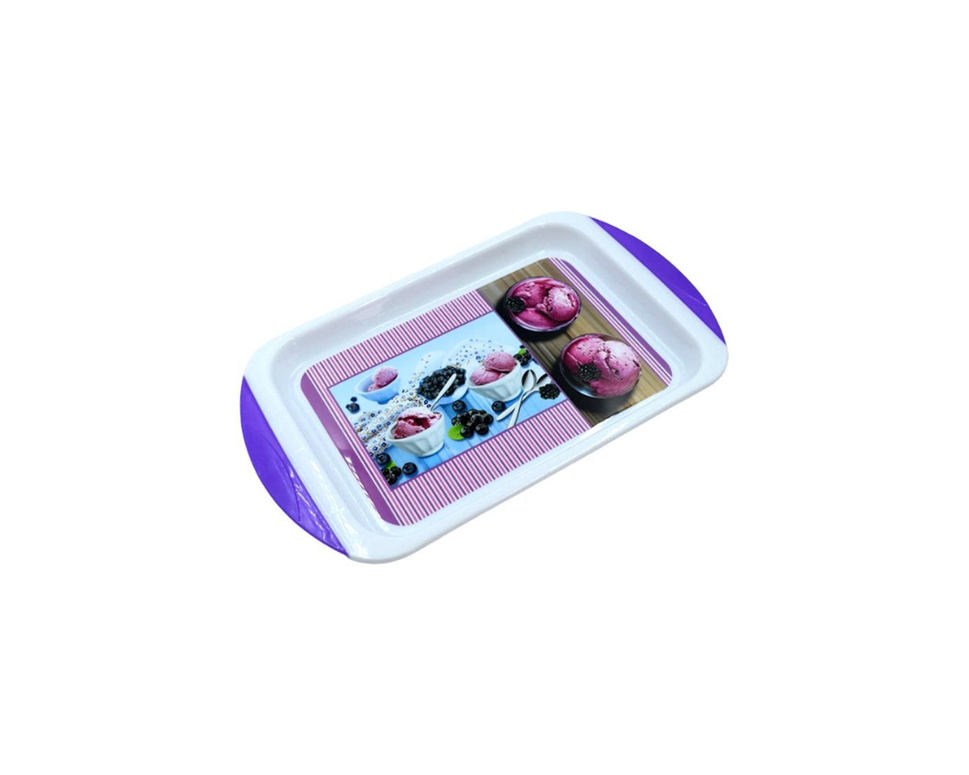 Plastic tray for general use and kitchen tasks, small size.