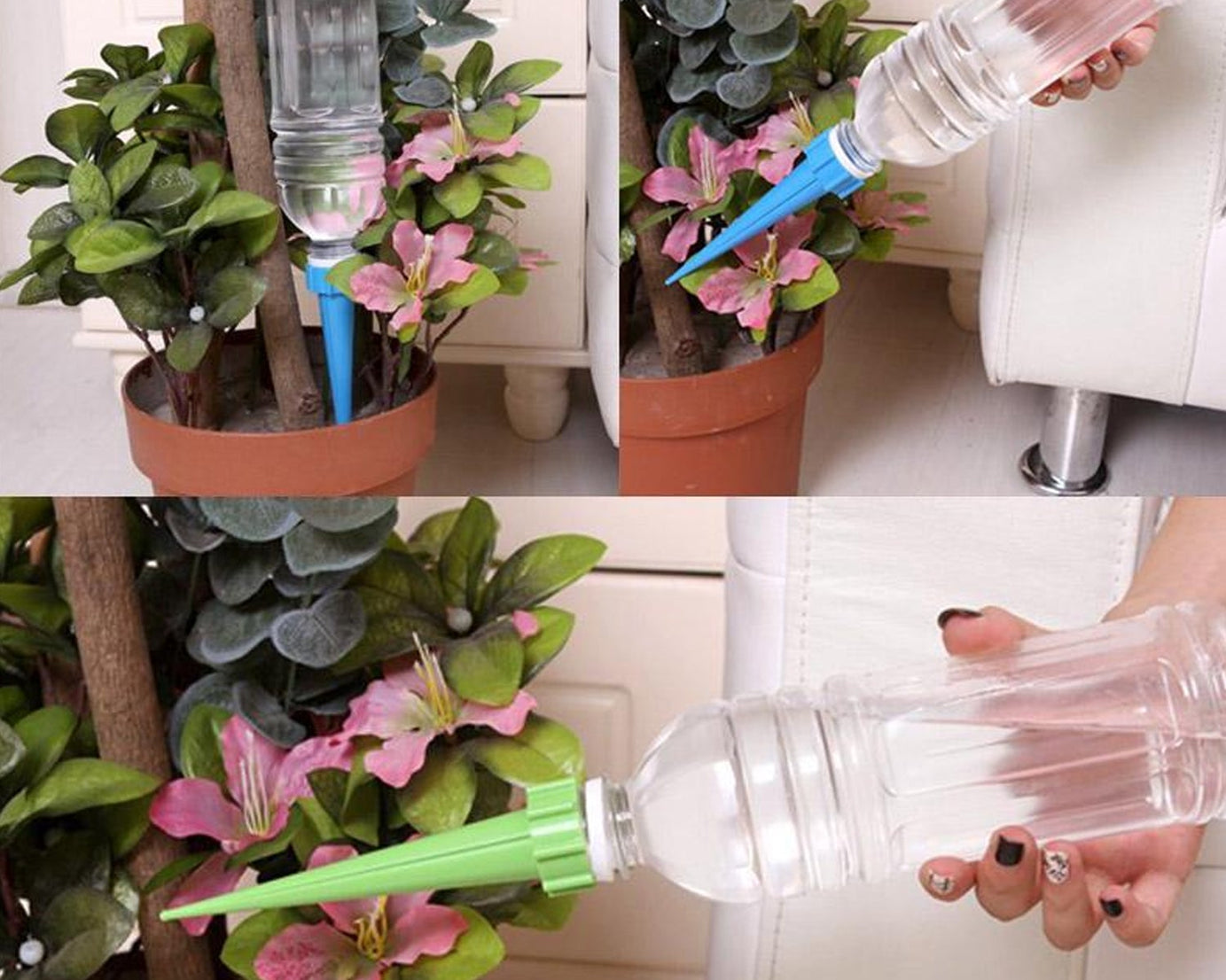Plant Watering Spikes self Watering Spikes Water dripper for Plants, Adjustable Plant Watering Devices with Slow Release Control Valve Switch