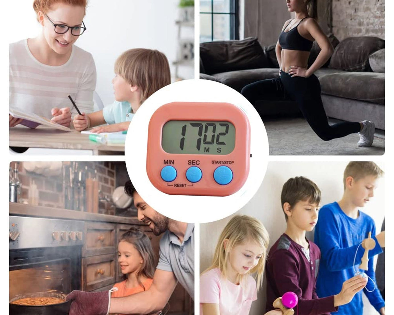 Digital Kitchen Timer Clear Big Digits 0-99 Min for Cooking Office Clock