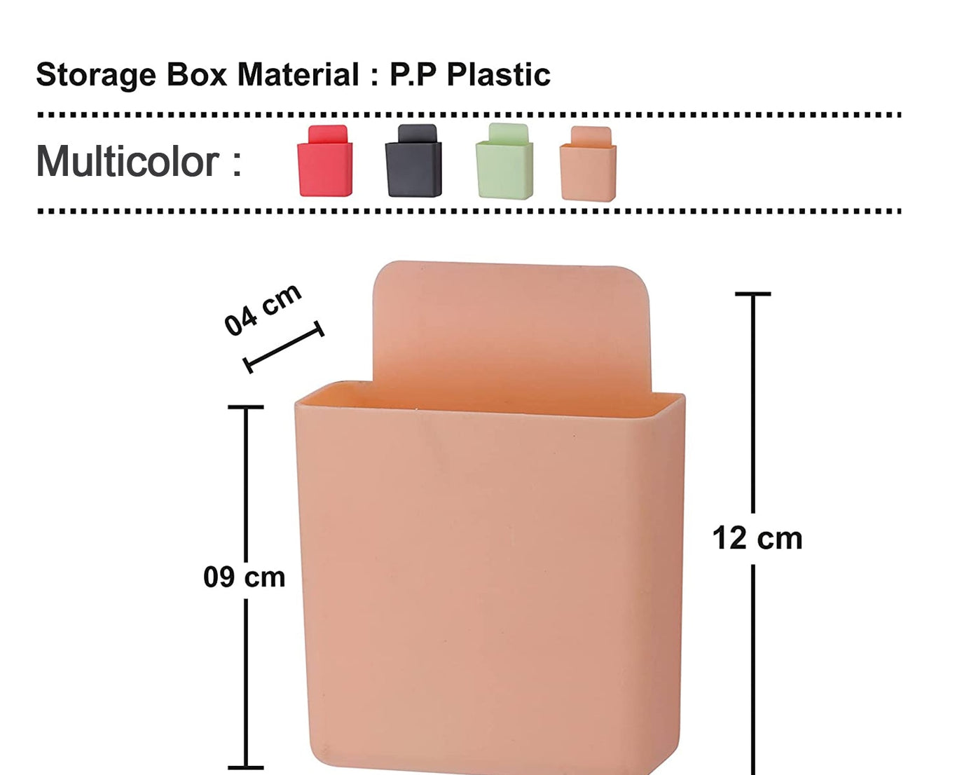 Wall-mounted case for mobile phone charging.