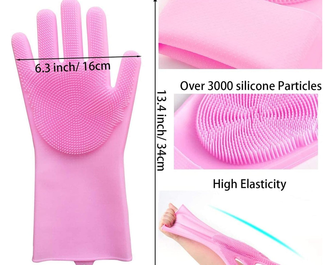 Single Left-Handed Silicone Dishwashing Glove: Scrubber, Reusable, Kitchen Cleaning