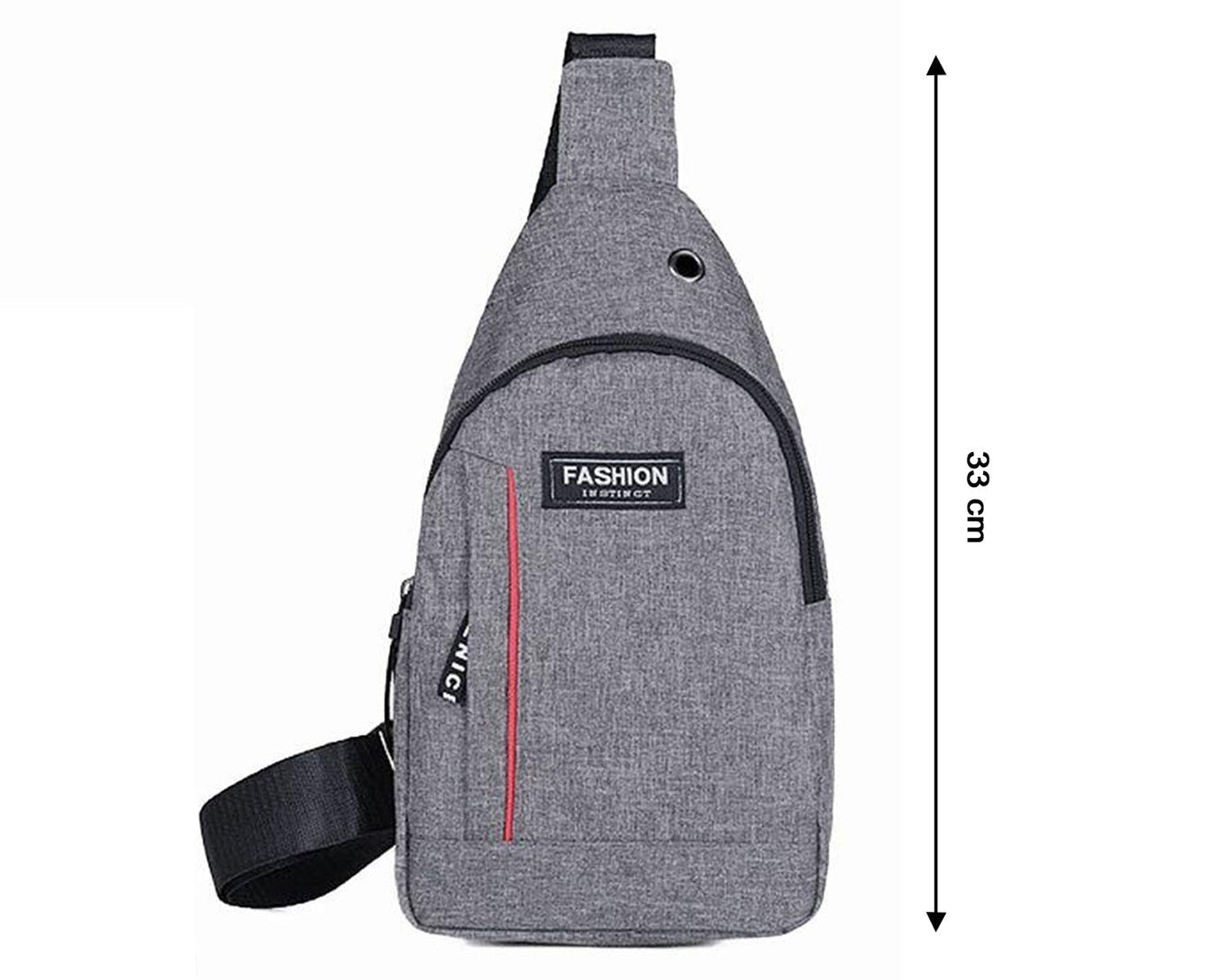 Blue crossbody bag with anti-theft design