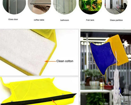 DOUBLE FACE GLASS CLEANER WINDOW SQUEEGEE, MAGNETIC WINDOW WASHING EQUIPMENT