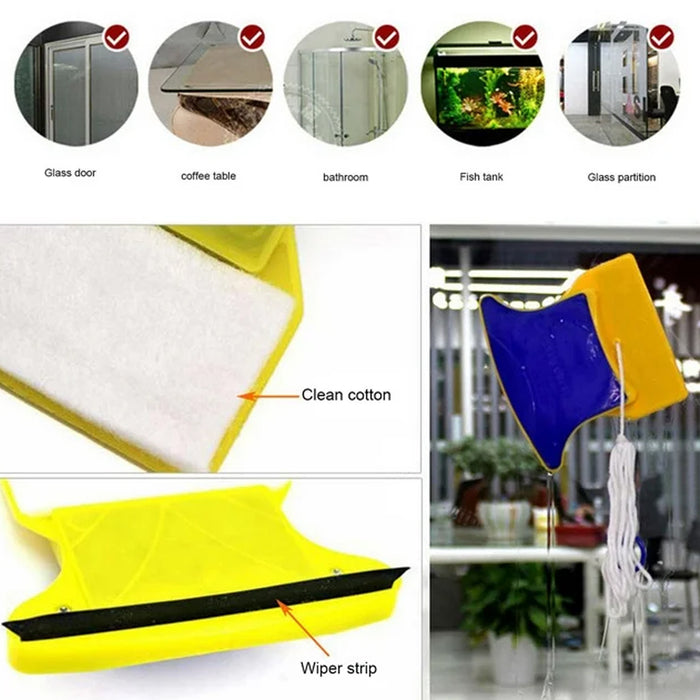 DOUBLE FACE GLASS CLEANER WINDOW SQUEEGEE, MAGNETIC WINDOW WASHING EQUIPMENT