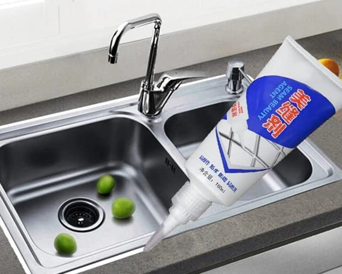 Waterproof Tile Gap / Crack / Grout Filler Water-Resistant Silicone Sealant for DIY Home Sink Gaps / Tiles Gaps / Grouts Repair Filler Tube For Home, Office, Bathroom, Toilets, Kitchen (180 Ml)