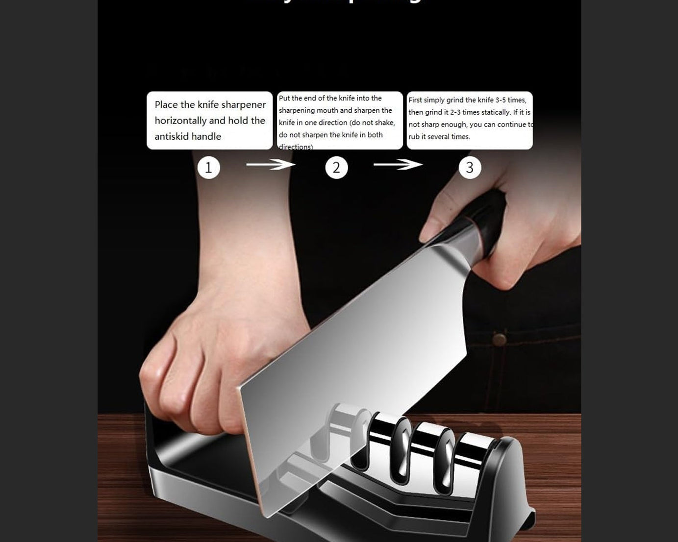 Knife Sharpener for Kitchen | Knife Sharpener with Vegetable Chopper and Fish Scale Remover | Handheld Knives & Pocket Knife Sharpener | Knife Sharpener for Chefs & Serrated Knife (9in1)