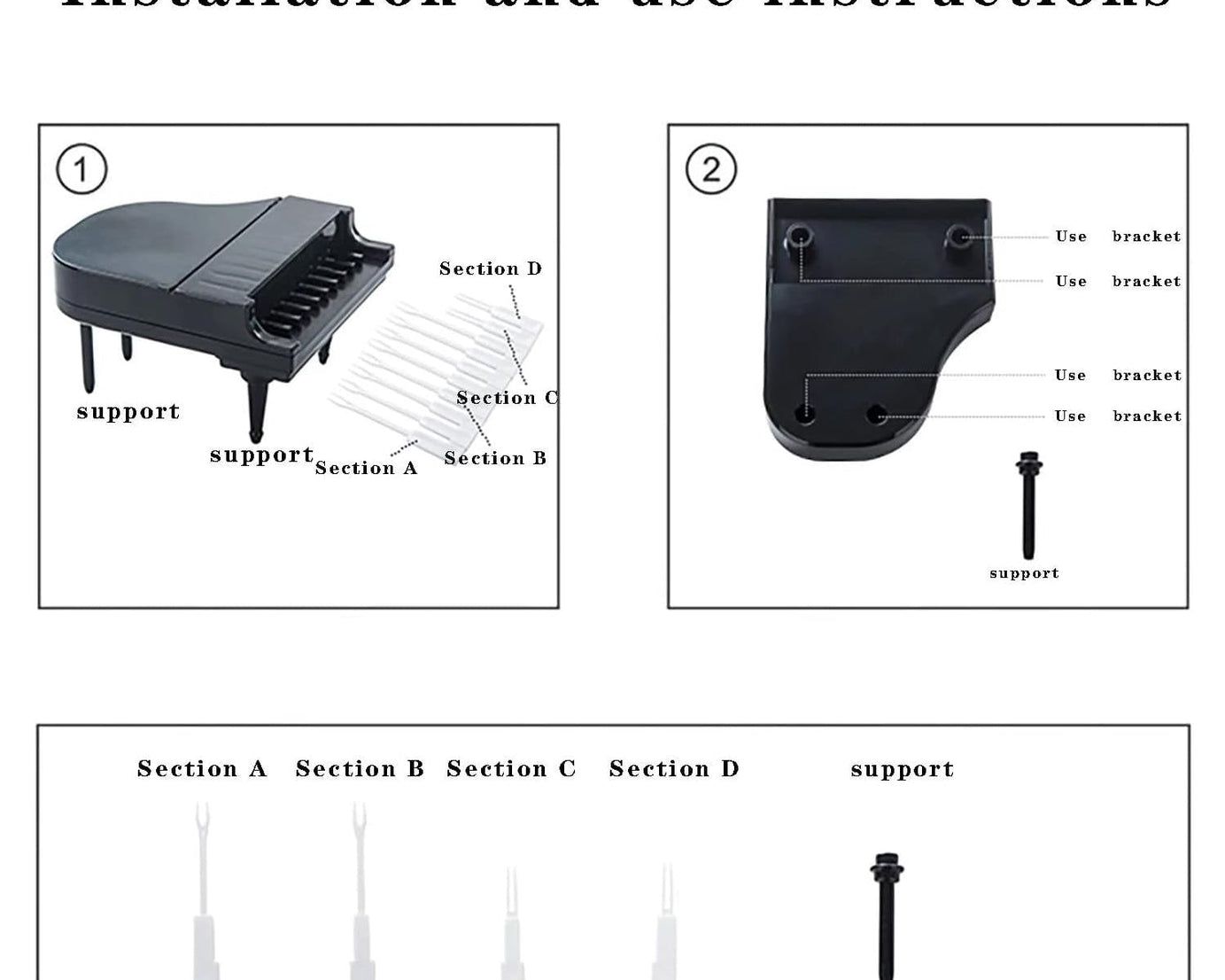 10 Pc Piano Fruit Forks: Fun & Functional for Snacks (Set)