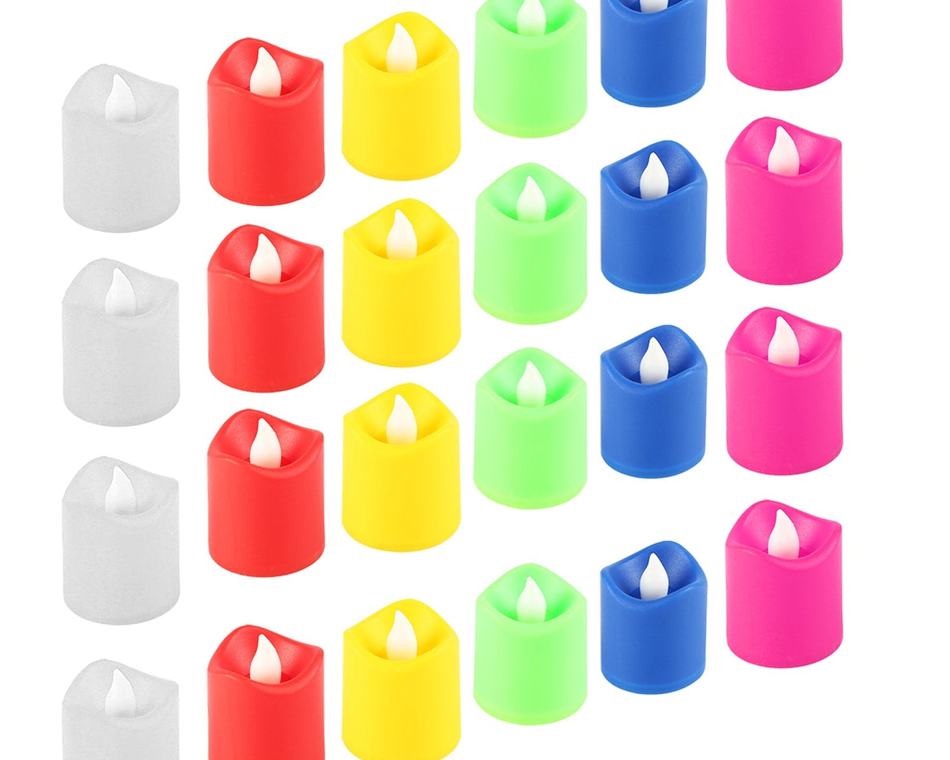 Festive Lighting for Any Occasion: 24 Pack LED Tealight Candles (Multicolor)
