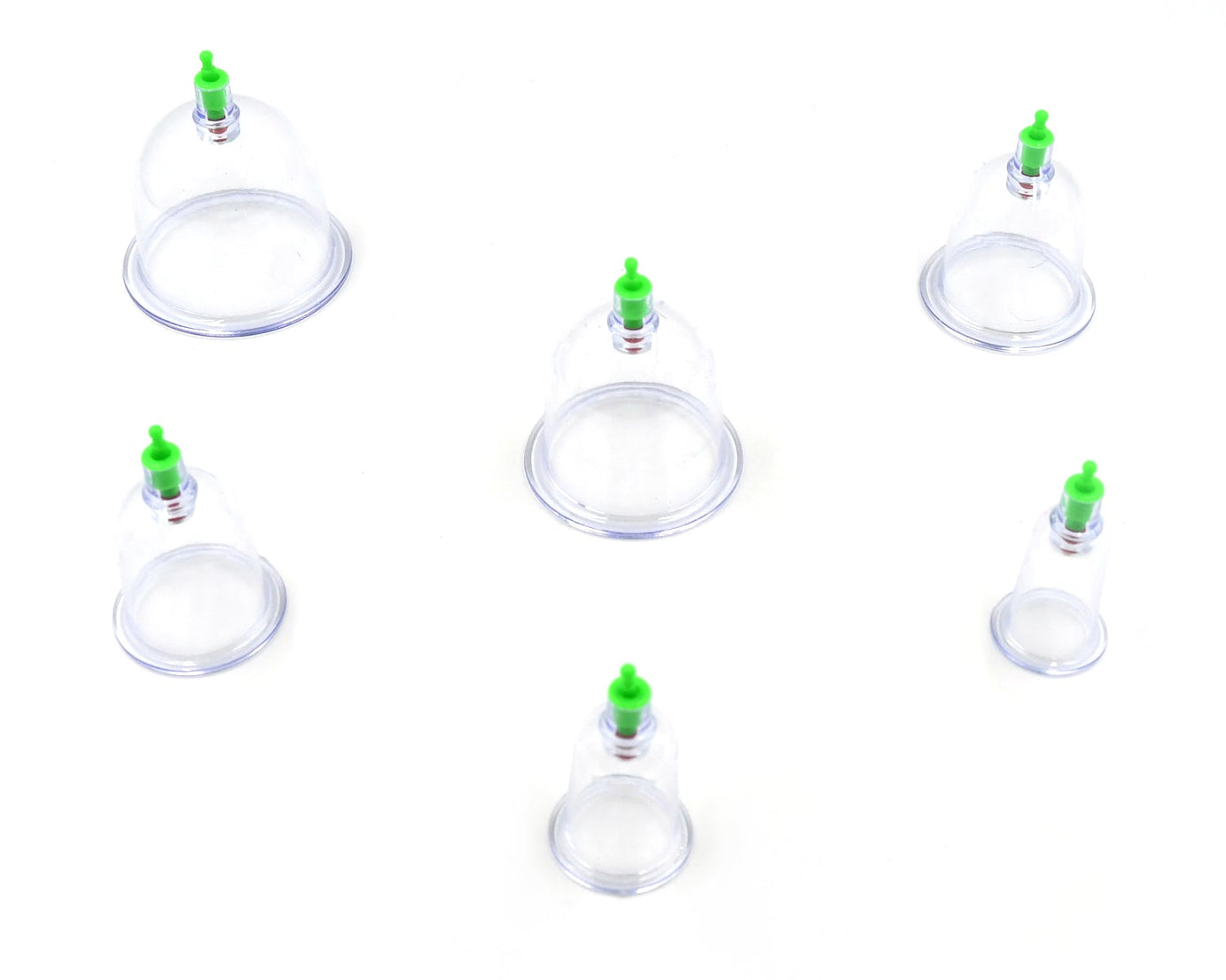 Vacuum Cupping Set 6 Pcs Kit Pull Out a Vacuum Apparatus Therapy Relax Massagers Curve Suction Pumps