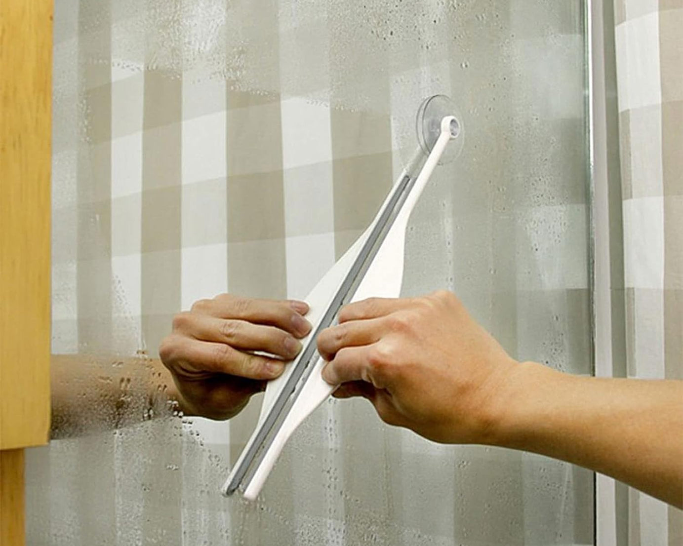 Shower Glass Squeegee Creative Bathroom Flat Mirror Window Glass Wiper Cleaner Bathroom Steam Wiper Cleaner Squeegee
