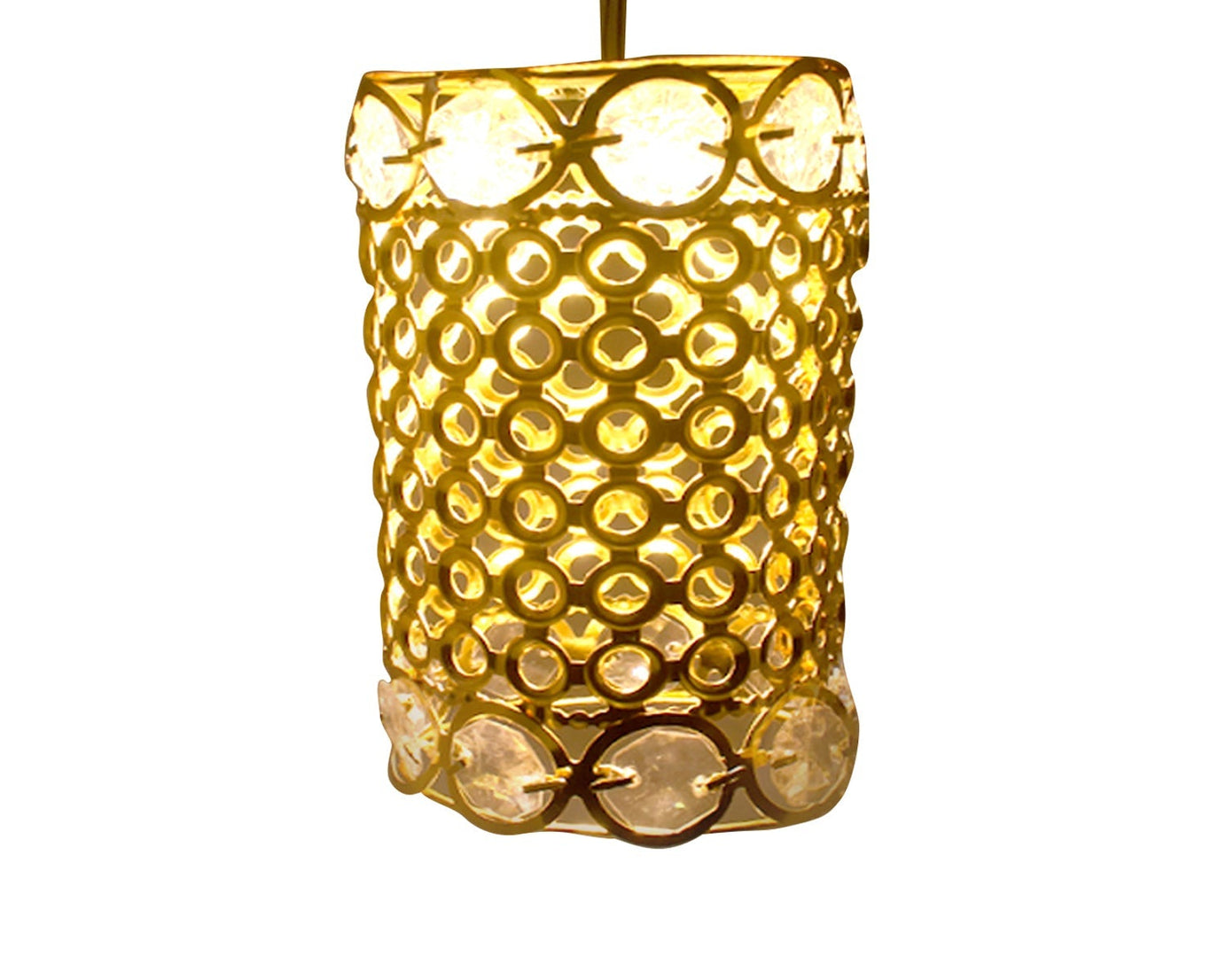 Mixed design jhoomer with diamond patterns.