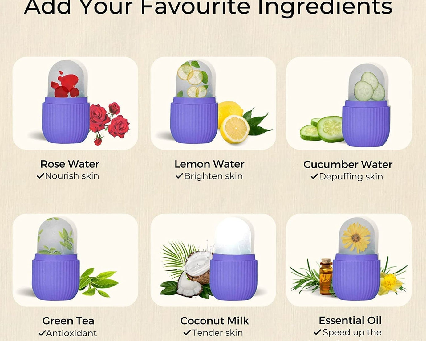 Facial massager roller with ice for cooling effect