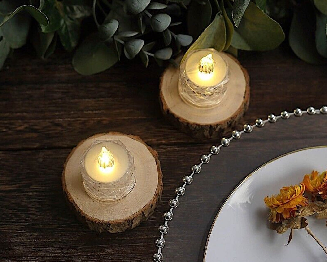 12 Pcs Flameless and Smokeless Decorative Acrylic Candles Transparent Led Tea Light Candle for Gifting, House, Diwali, Christmas, Festival, Events Decor Candles