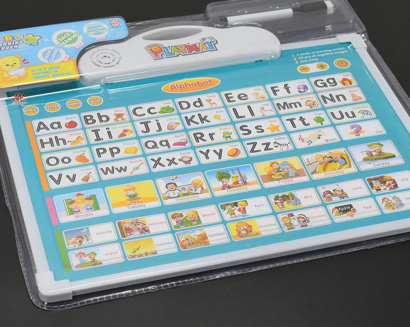 Duck race track with toy ducks, lights, and music