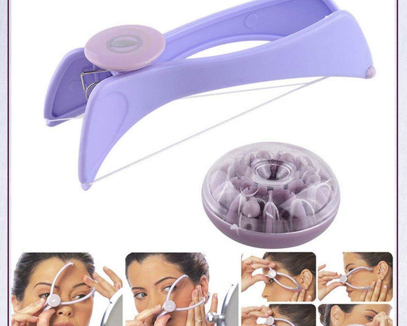 Slique hair removal device with manual threading feature.